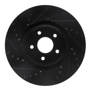 Ford Focus Brake Rotor (1) - Front Left - R1 Concepts - Drilled & Slotted - Black - `14-`19 Ford Focus Brake Rotor (1) - Front Left - R1 Concepts - Drilled & Slotted - Black - `14-`19